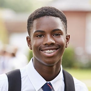 Smiling teen boy