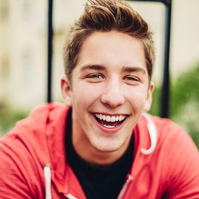 Teen boy with healthy smile
