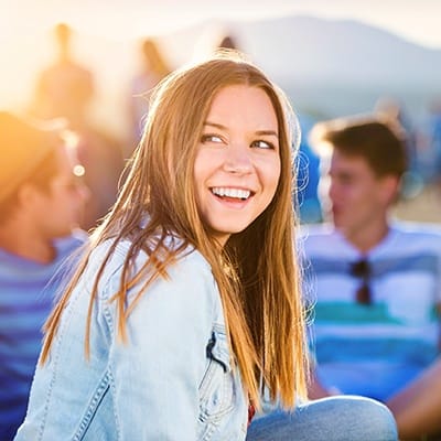 Young woman with healthy smile