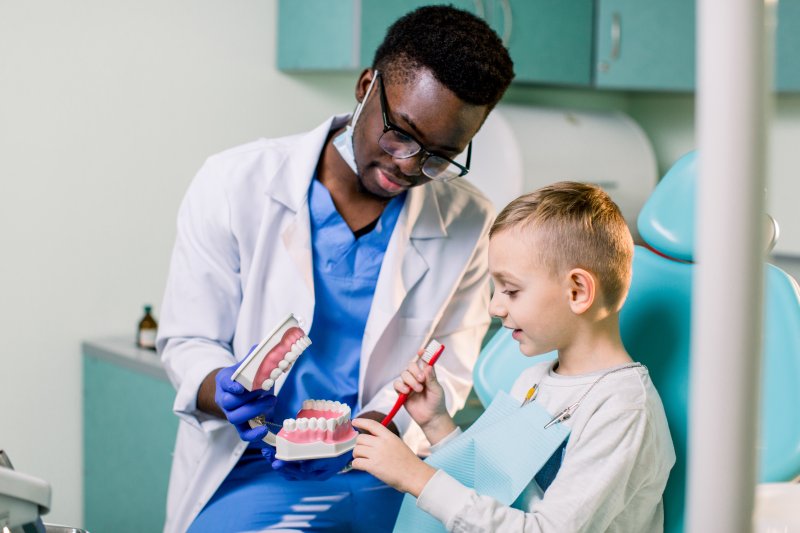 dentist and young boy with autism